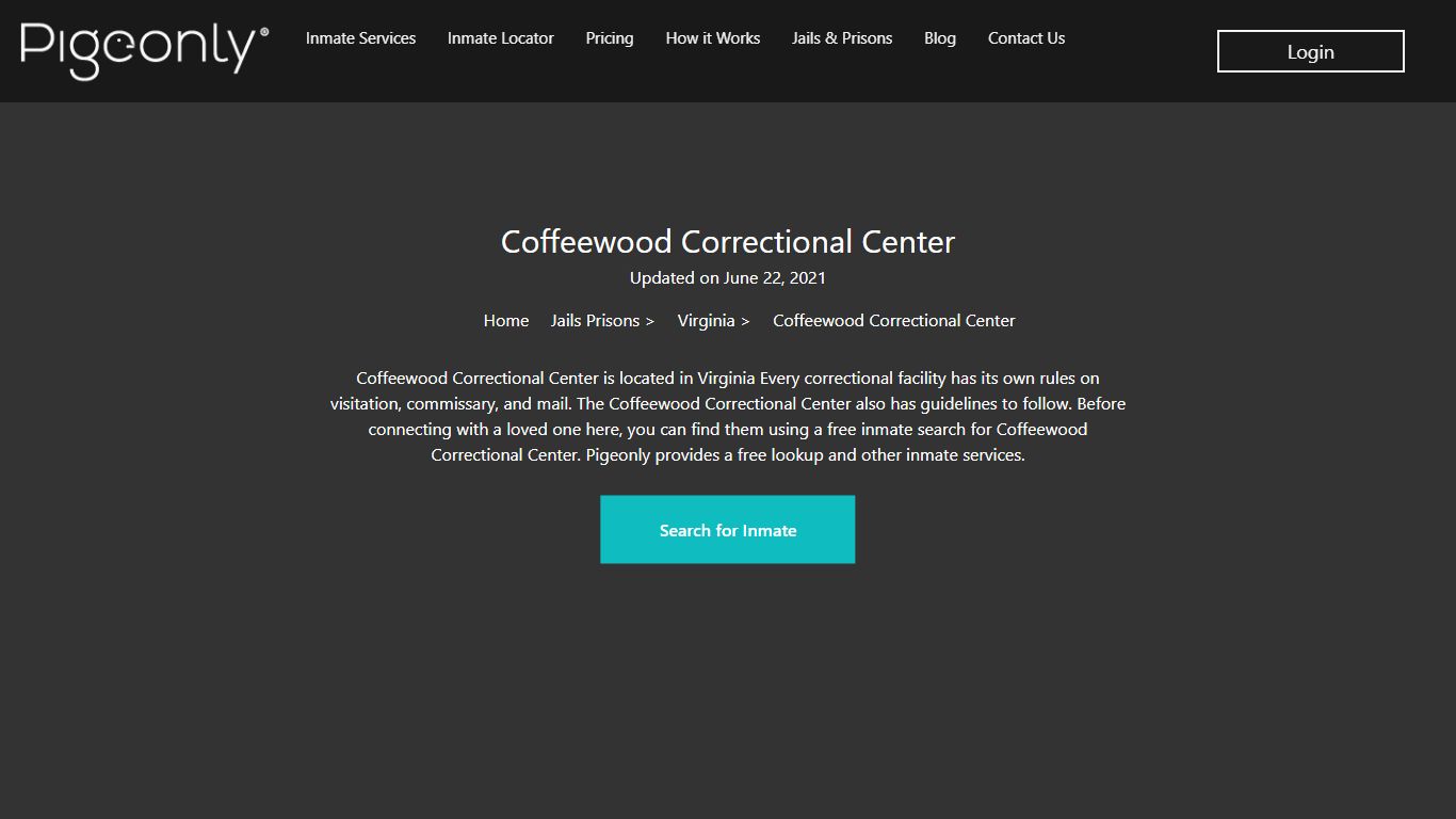Coffeewood Correctional Center Inmate Search | Virginia